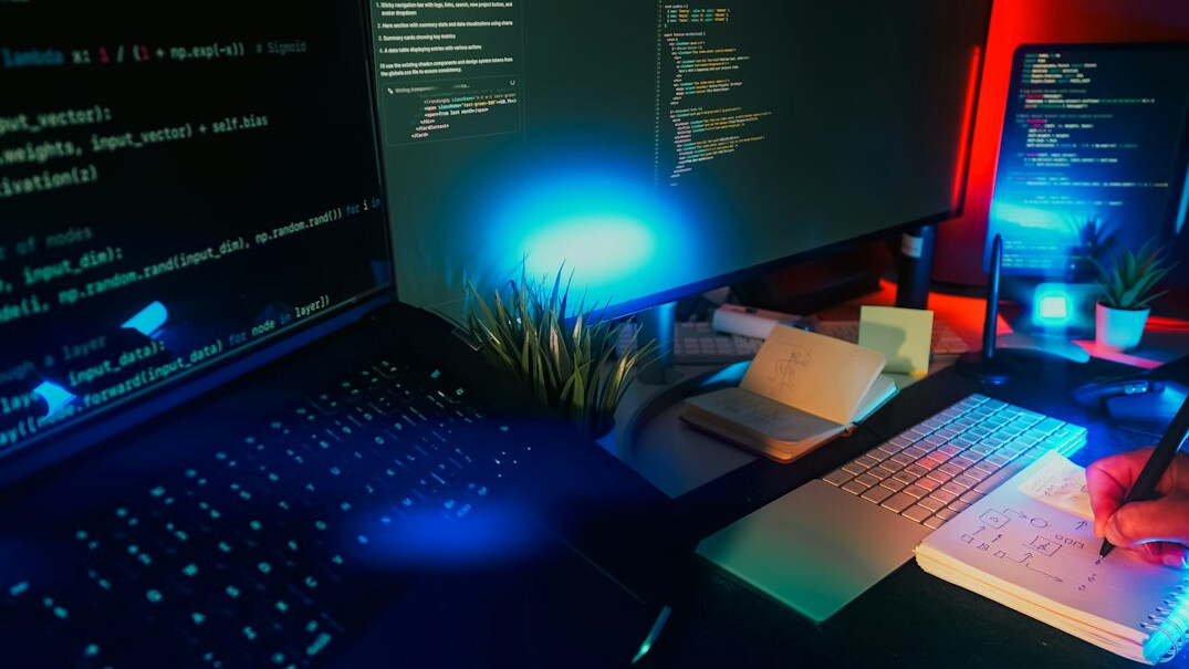 beginner coding on laptop