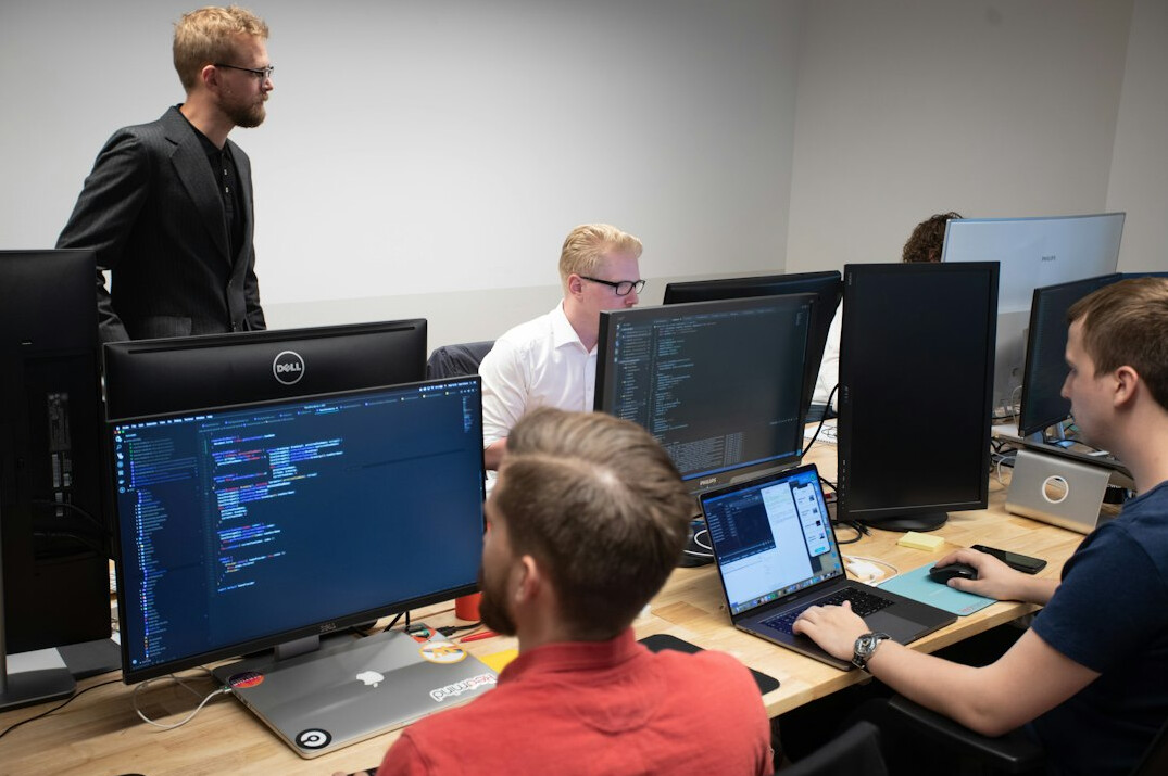 students learning coding